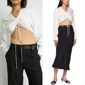 New Christopher Esber Ruched Crop Shirt